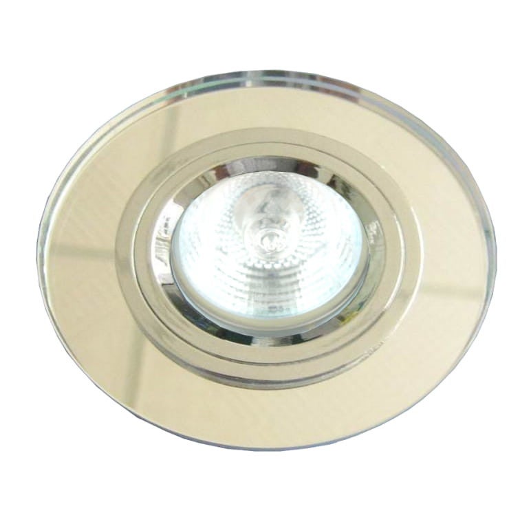 Oprawa sufitowa wpuszczana Ss srebrna 1xMR16x50W okrągła IP20 wym: 9 x 9 cm szkło Candellux