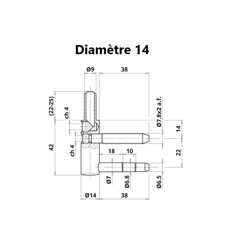 Fiche Exacta 4 Broches OTLAV - Dimensions Sur Mesure - Neuf Sous Emballage