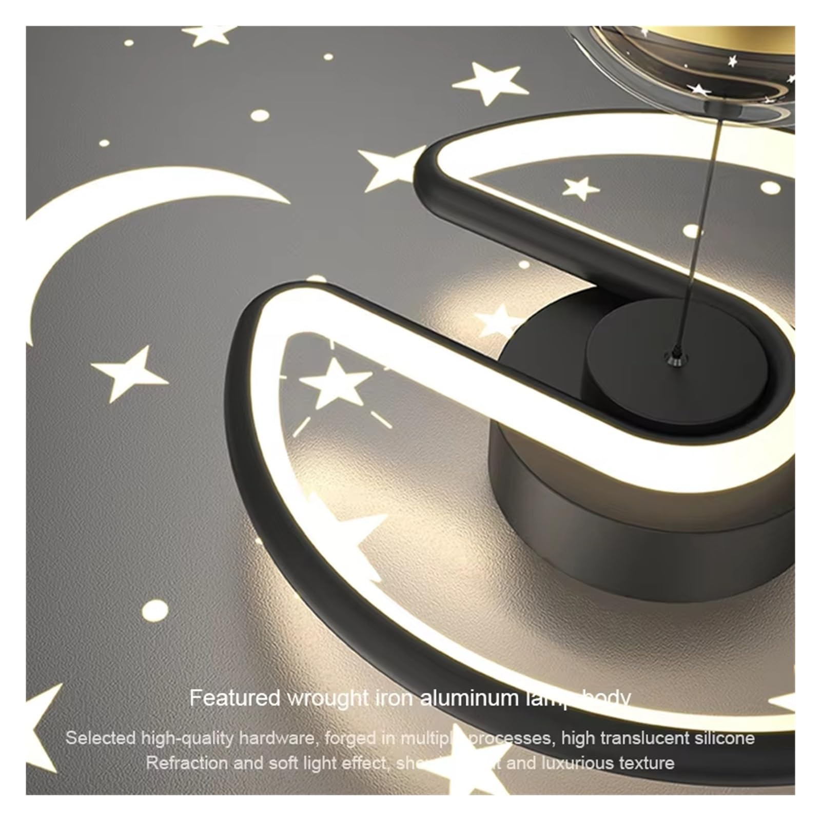 Suspension LED moderne projetant un ciel étoilé tricolore pour chambre à coucher, salon, dressing, salle à manger, couloir, balcon - 2