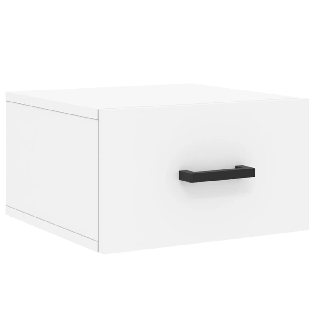 Mesita de noche de pared，Mesilla de noche flotante blanco 35x35x20 cm CFW60932 - 2