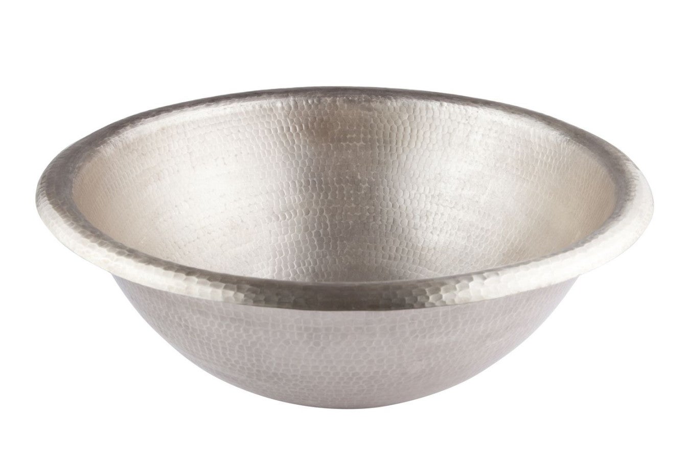 Miedziana umywalka wpuszczana w blat z Meksyku Maya – Okrągła umywalka łazienkowa z ręcznie kutej miedzi 41x15 cm | Miedziana umywalka