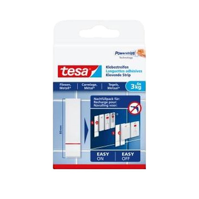 tesa 77761 Languettes adhésives Tesa® blanc Contenu: 6 pc(s)