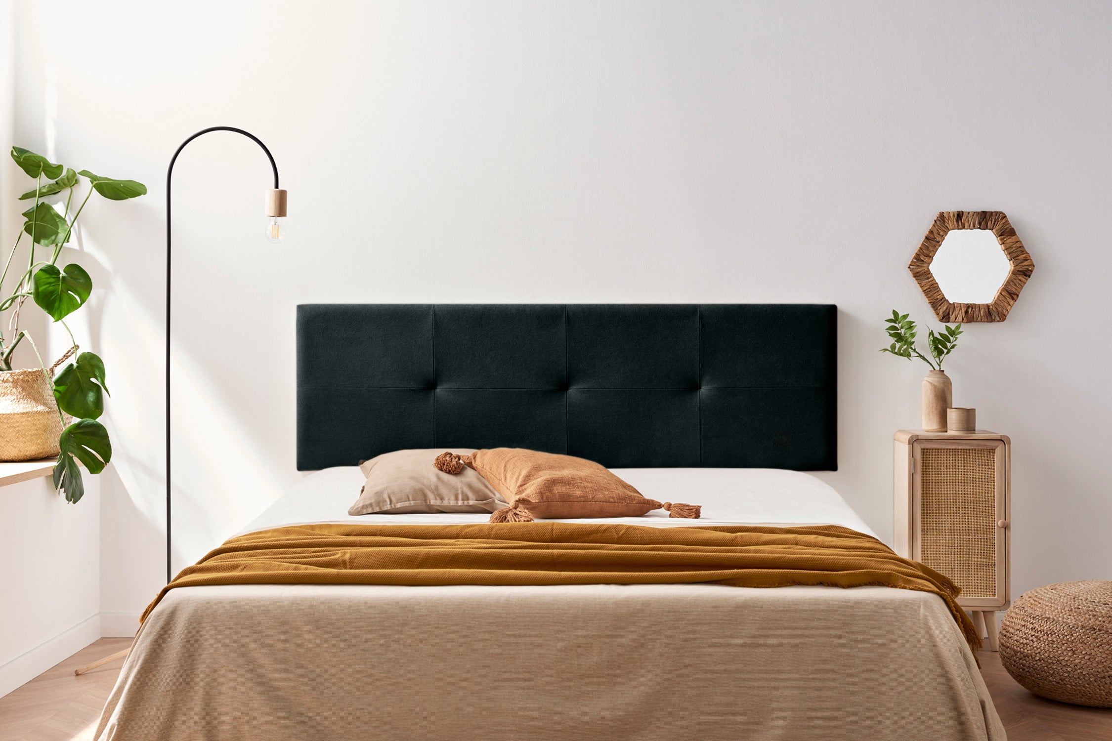 Testiera Imbottita ALTEA Acualine 130x50x5 cm - Moonia - 3