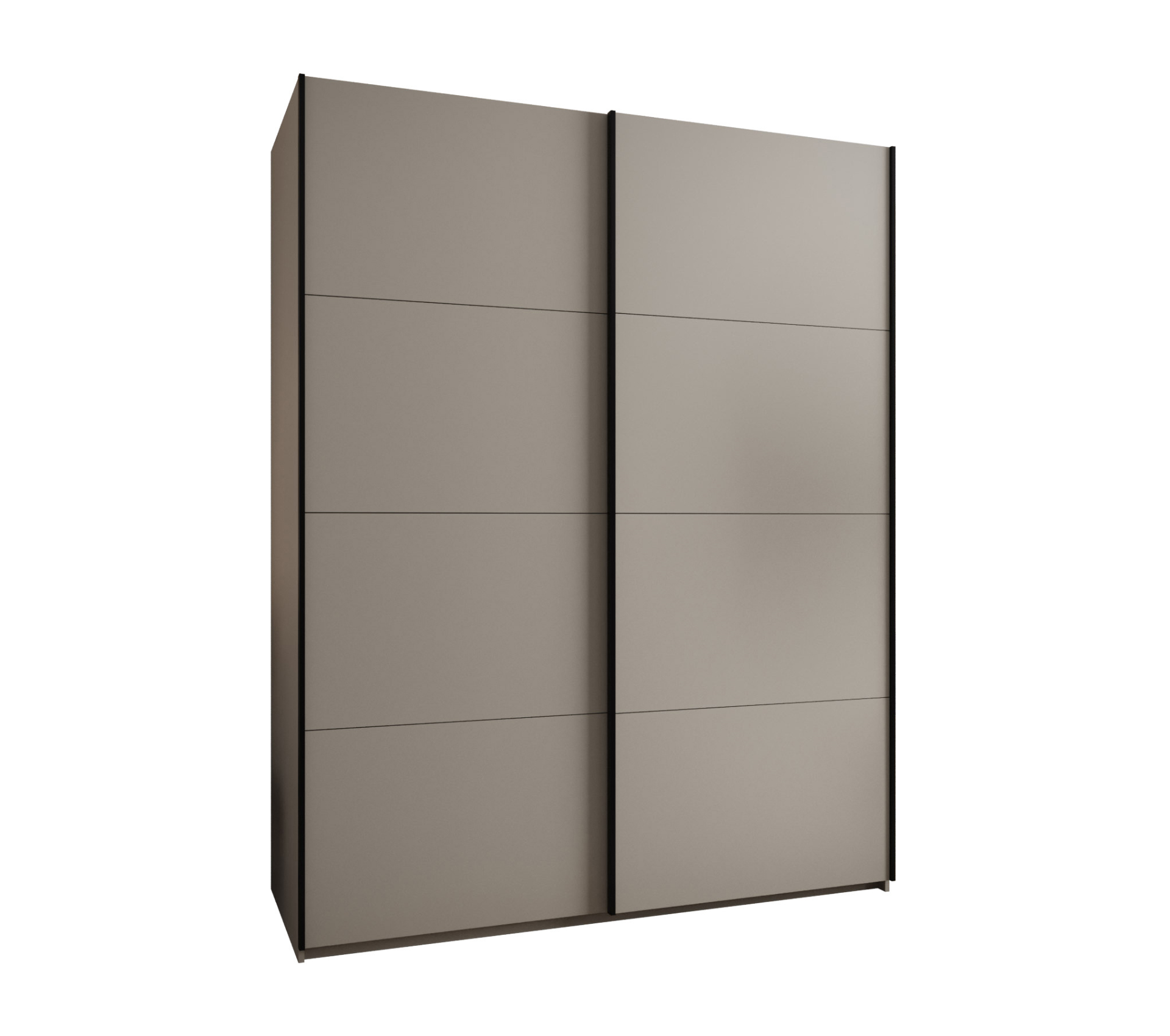 Szafa przesuwna wysoka Lux 1 200 x 64 x 245,5 cm kaszmir + kaszmir + u. złoty - Abiks Meble