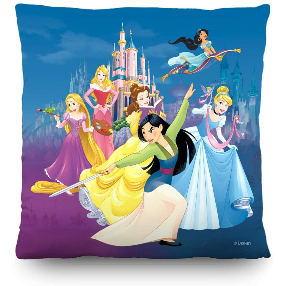 Coussin Château et Princesses 2 faces Disney 40x40 cm - 2
