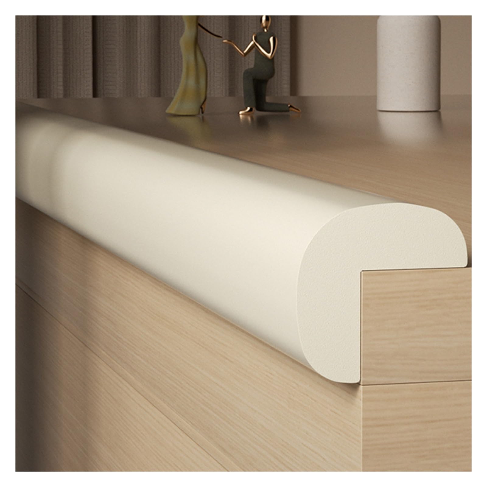 Bande Protection Mousse Anti-Collision 4 M Gris – Coussin Pare-Chocs Table Coin Enfant 1 Cm Épaisseur, Adhésive Sécurité Bébé Maison