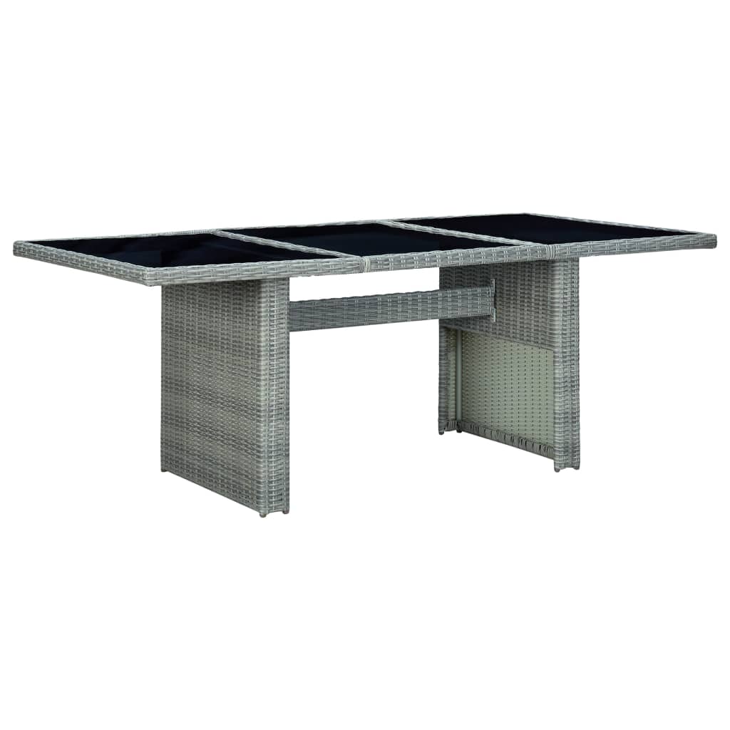 Mobilier à dîner 9 pcs avec coussins Résine tressée Gris clair 10 - 9