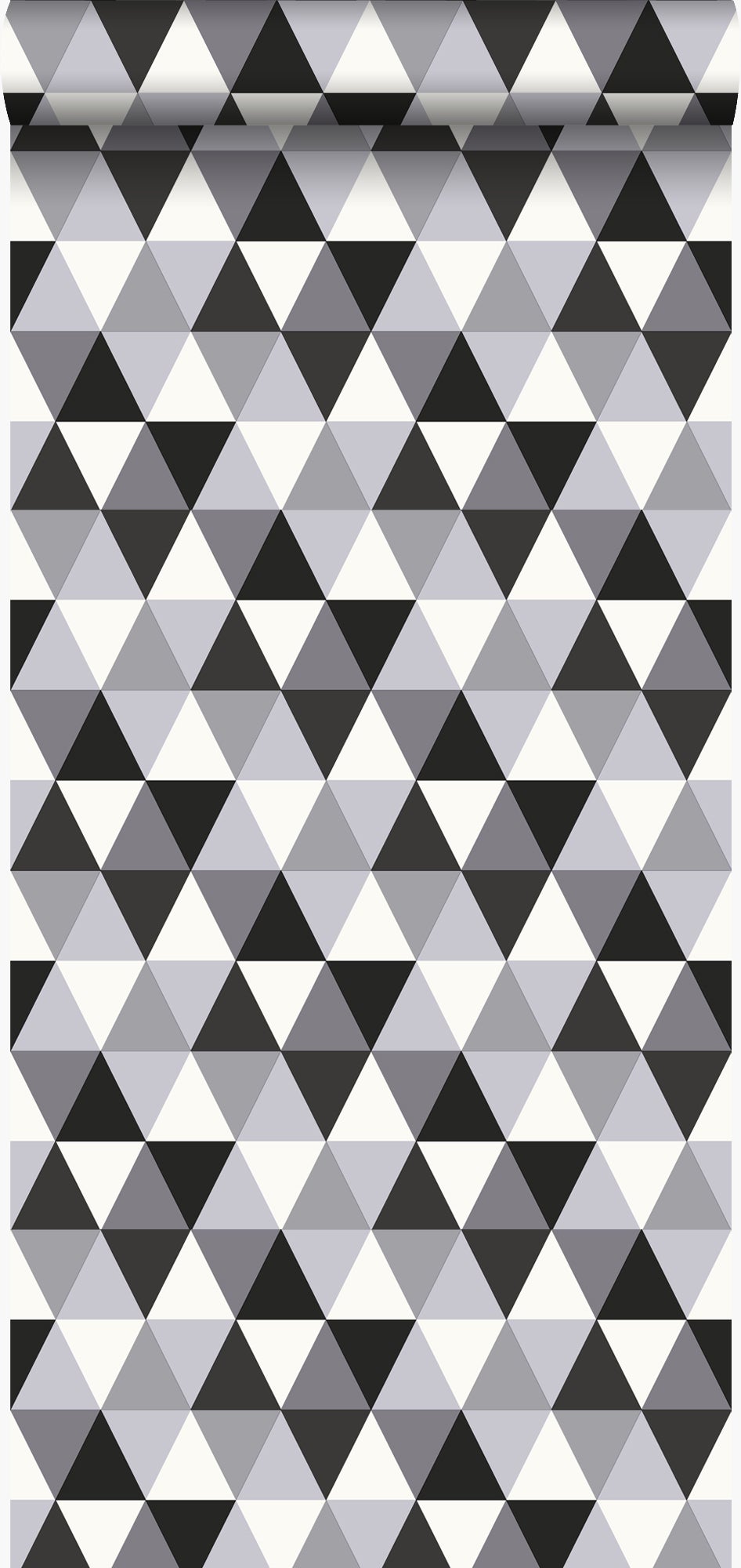 Tapeta trójkąty graficzne czarnymIbiałym - 53 cm x 10.05 m - ORIGIN