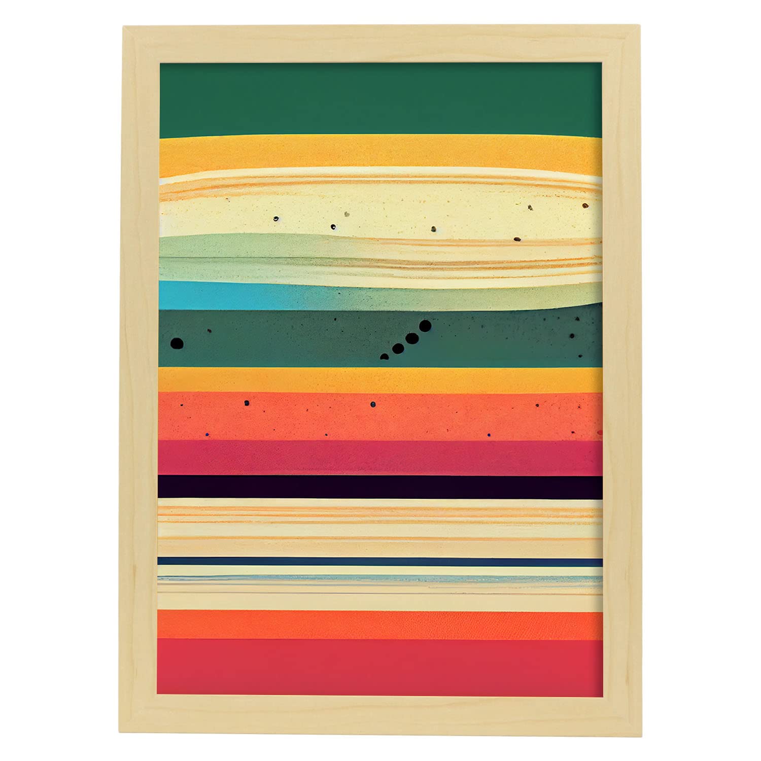 Nacnic lámina en estilo abstracto celestial llamativas y modernas ilustraciones artísticas a todo color para el diseño y a3 marco madera