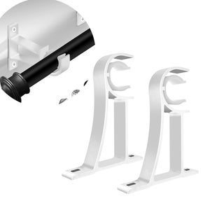 Confezione da 2 supporti per aste per tende in metallo bianco per impieghi gravosi, per aste per tende da 28-35 mm | Leroy Merlin