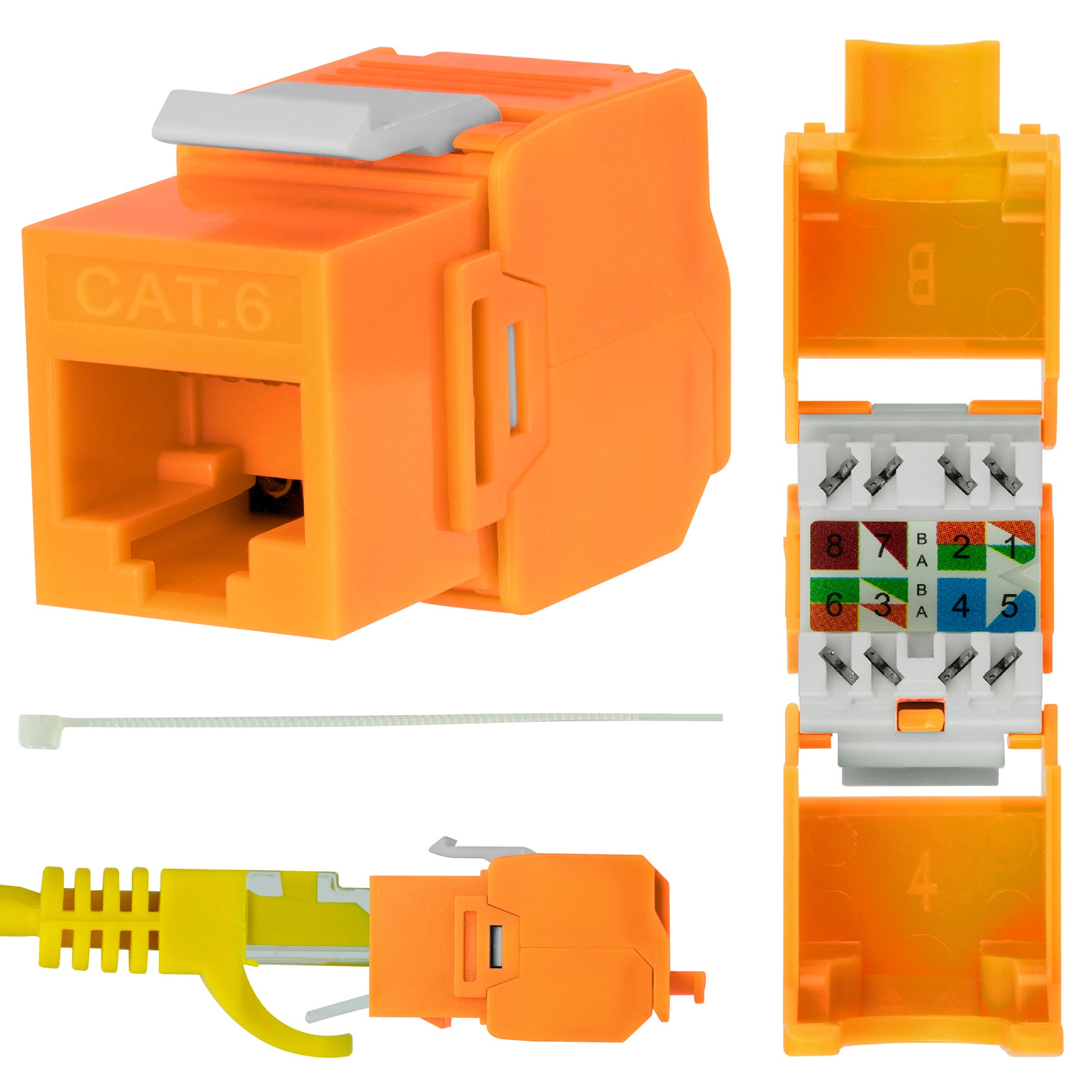NEKU Keystone RJ45 UTP kat.6 moduł beznarzędziowy