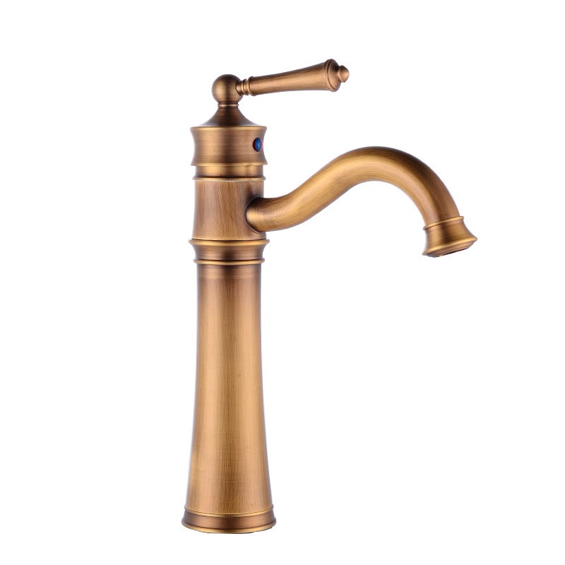 Bateria umywalkowa do łazienki, bateria łazienkowa z mosiądzu antycznego, bateria umywalkowa z mieszaczem do wody ciepłej i zimnej