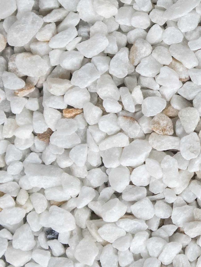 Crystal White gravier marbre concassé 1100kg Midibag 0,7m3 (9 - 12mm (dimension standard))