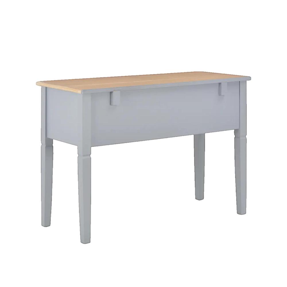 Biurko vidaXL Prosty design Szare z 5 szufladami