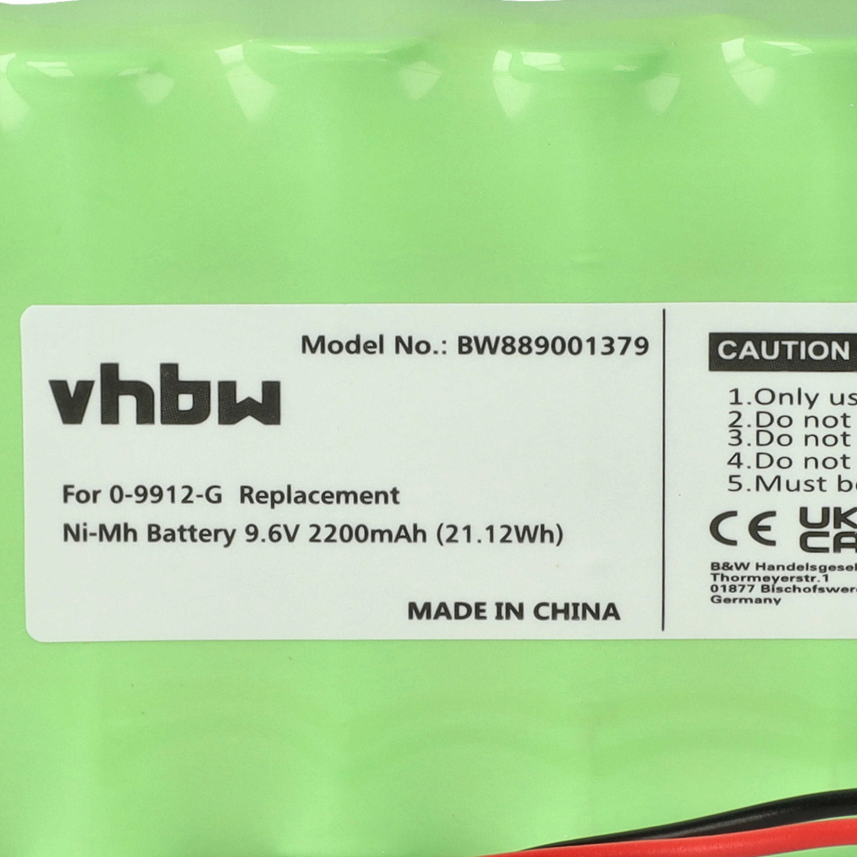 vhbw Batterie remplacement pour Visonic 100729, GP220AAH8BMX, GP130AAH6BMX pour système d'alarme (2200mAh, 9,6V, NiMH) - 4