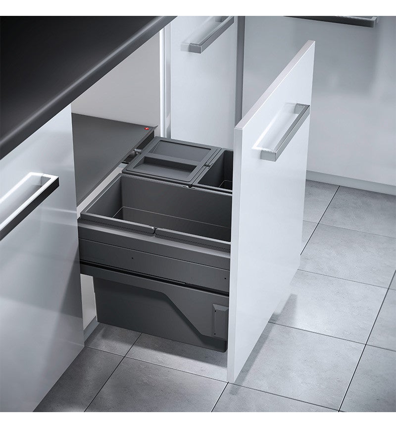 Go Practic Poubelle A Pédale Avec Couvercle 40L Gris, Bac De Cuisine