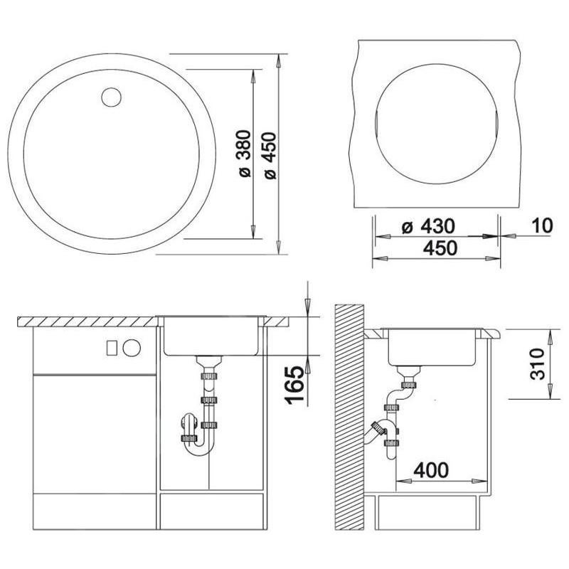Evier Blanco Rondo Silgranit - BLANC - 2
