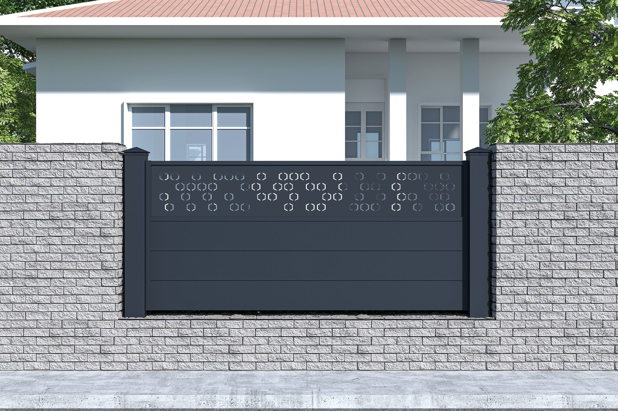Ogrodzenie aluminiowe ADULA 190H90 Szary