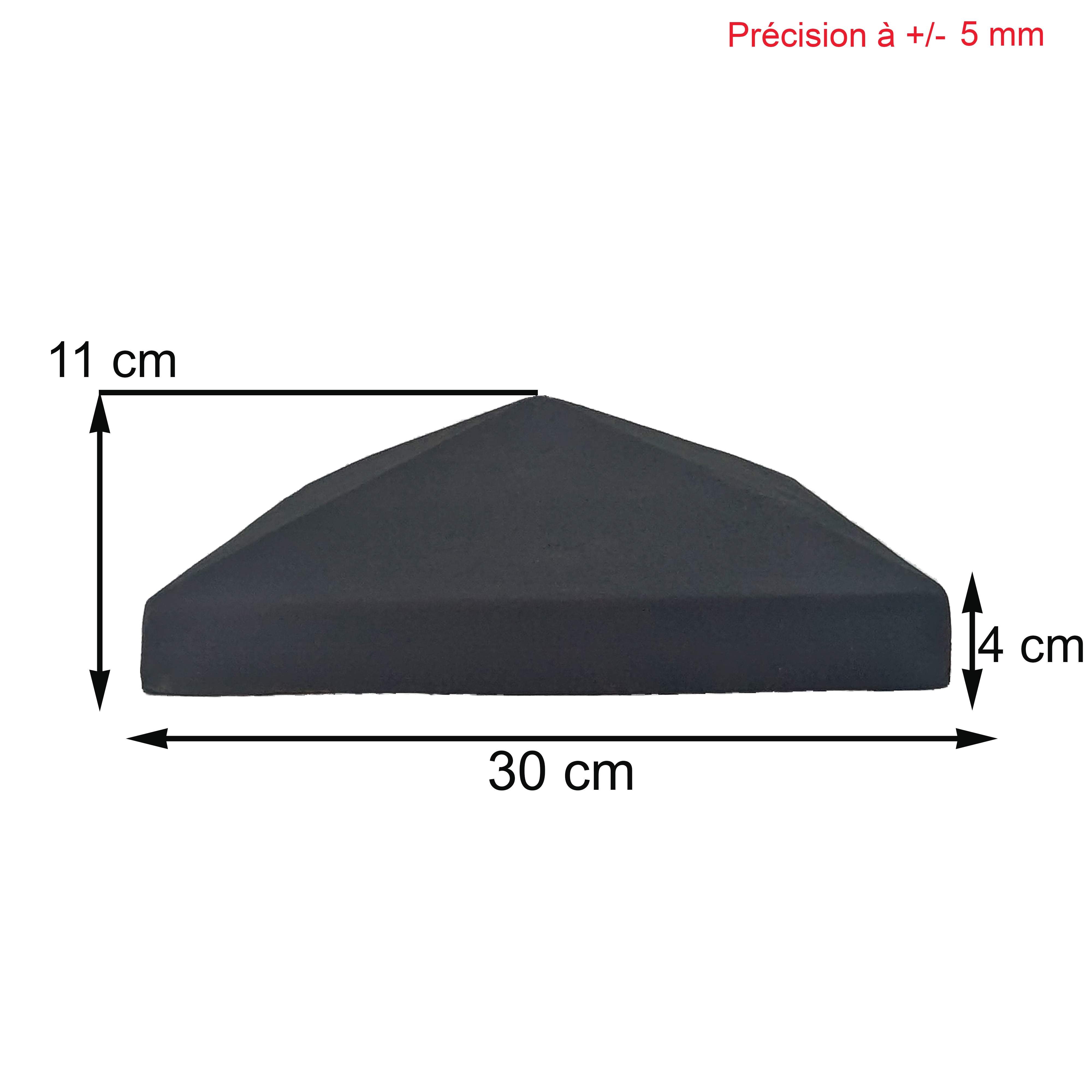 Chapeau Pilier 30x30 Pointe De Diamant - Gris Anthracite Foncé - 4