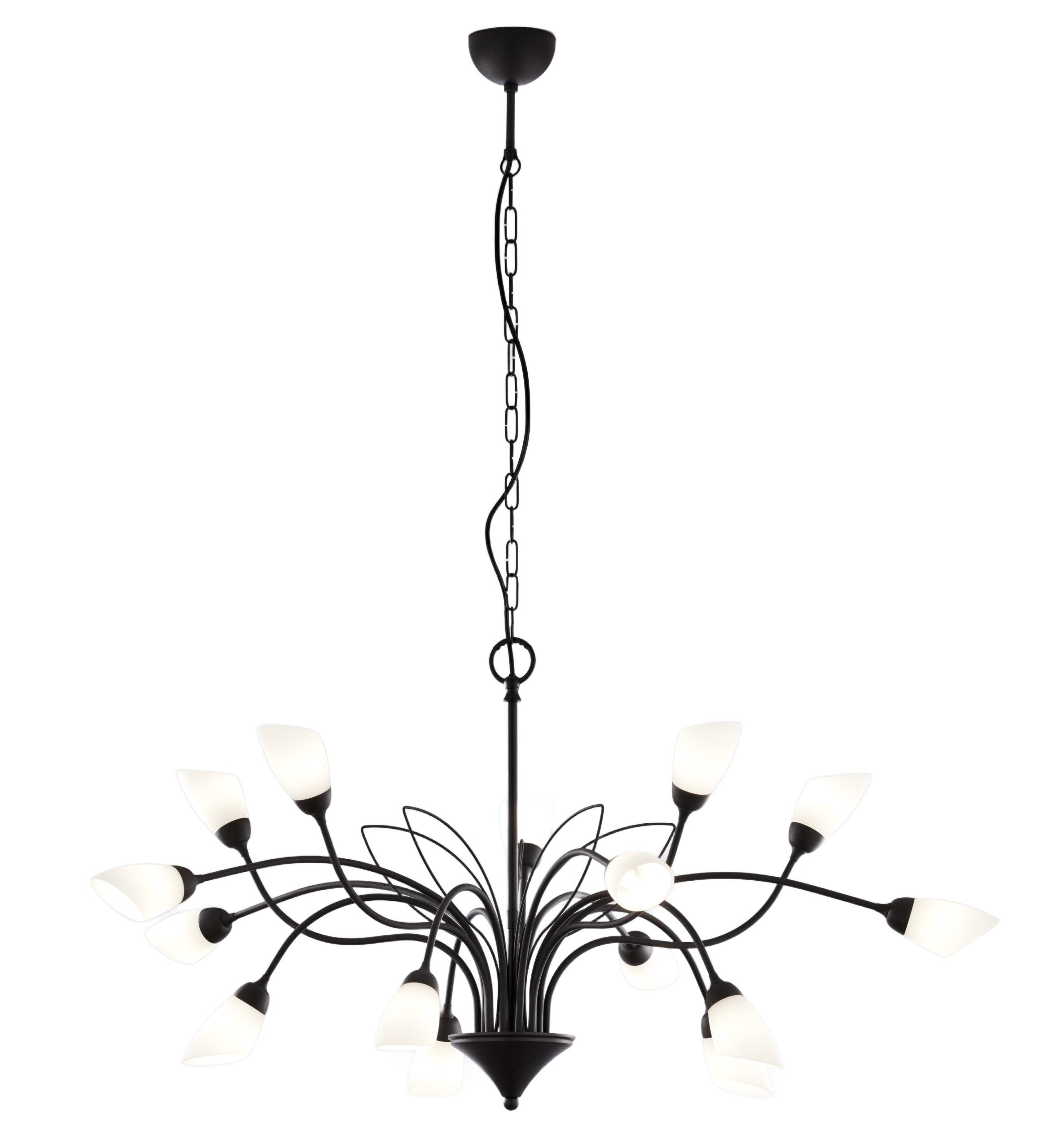 Lampa wisząca GLORIOSA czarny mat-biała 15xG9x15W metal wym:165x102x102cm IP20 Jupiter