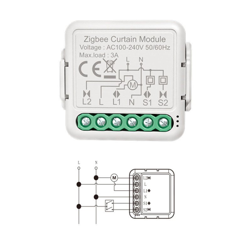 Module de commande de rideaux intelligent Zigbee, télécommande vocale, synchronisation, partage de groupe, compatible avec Echo et Google Home - 3