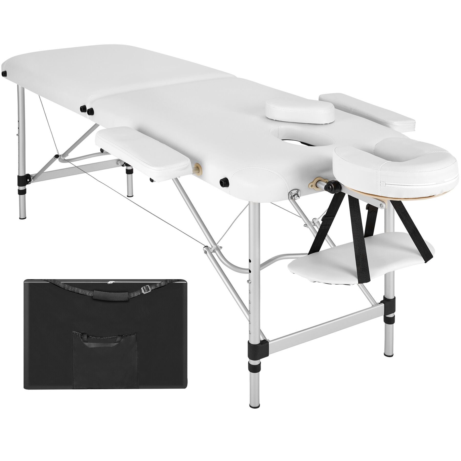 Table De Massage Pliable Portable - Largeur 60cm, Cadre Aluminium - Marque Tectake