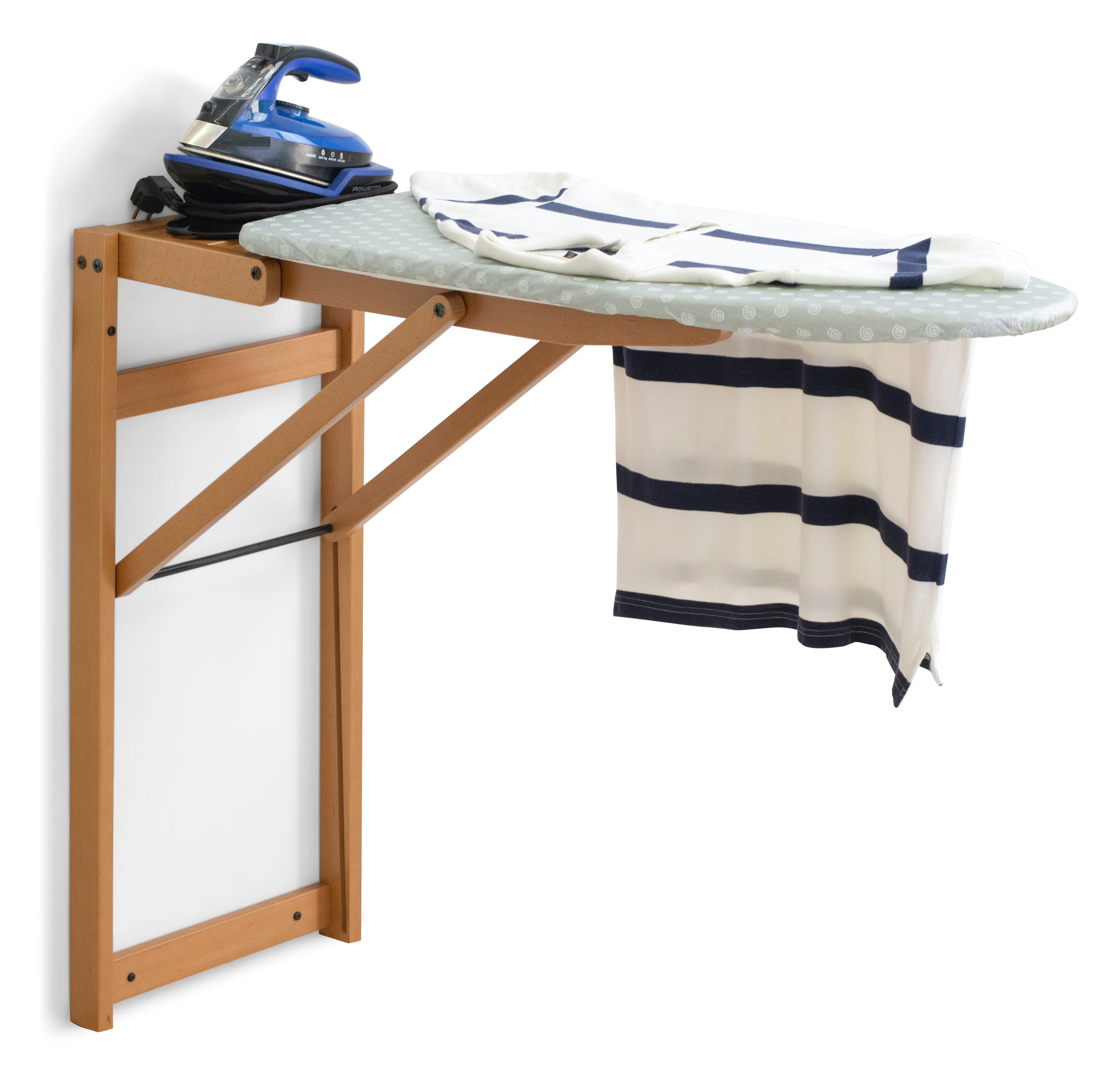 ARIT - Planche à repasser STIROJOLLY, Planche à repasser murale, facile à fixer, surface de travail : 86 x 38 cm - Couleur cerise - 2