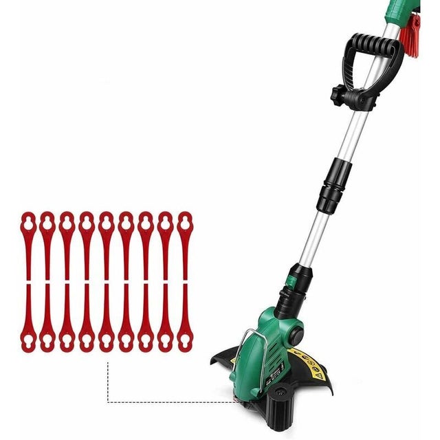 100 Pcs Pour Florabest LIDL, RT250 Lames De Coupe En Plastique De Remplacement Pour Florabest Grass Trimmer Brush Cutter, Interchangeables (50pcs