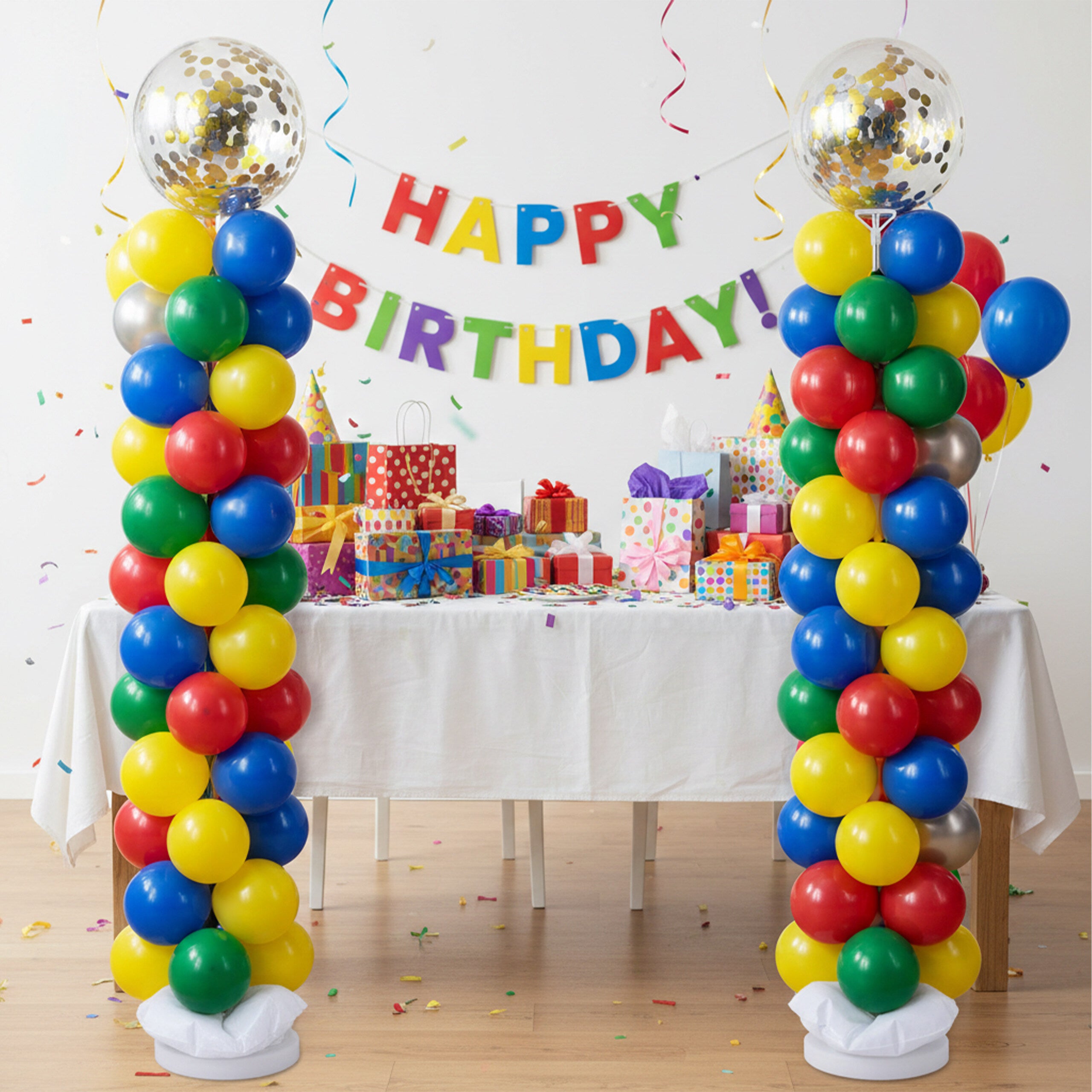 ENSEMBLE DE SUPPORTS de colonnes de ballons, Base remplissable à l'eau