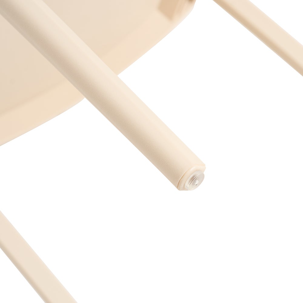 Lot de 4 Chaise de jardin sans coussin Sole en Polypropylène Beige - 3