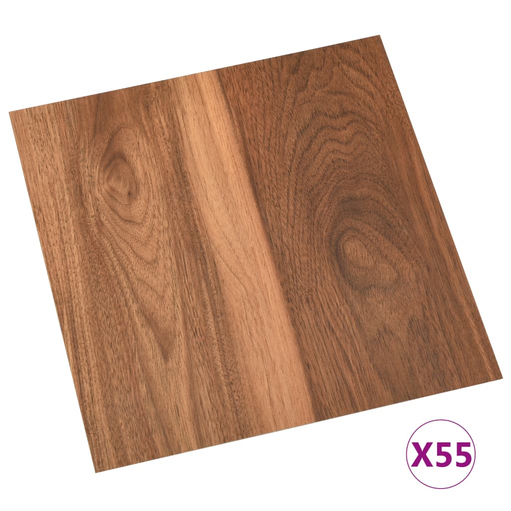 55 piezas lamas para suelo autoadhesivas | tarimas de suelo | tarimas autoadhesivas pvc 5,11 m² marrón cfw41512