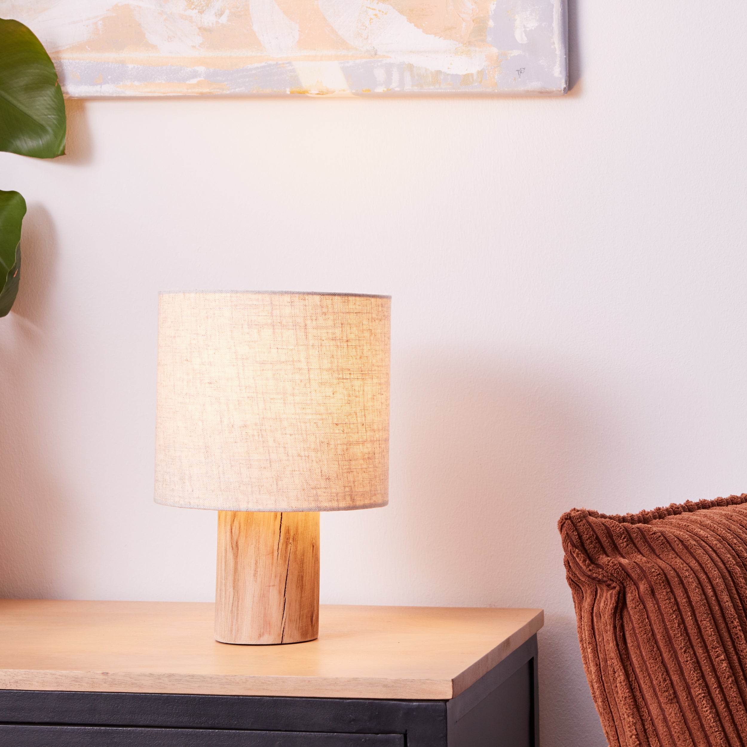 Lampa BRILLIANT, lampa stołowa Pia naturalna, 1x A60, E27, 40W, drewno ze zrównoważonego leśnictwa (FSC) - 7
