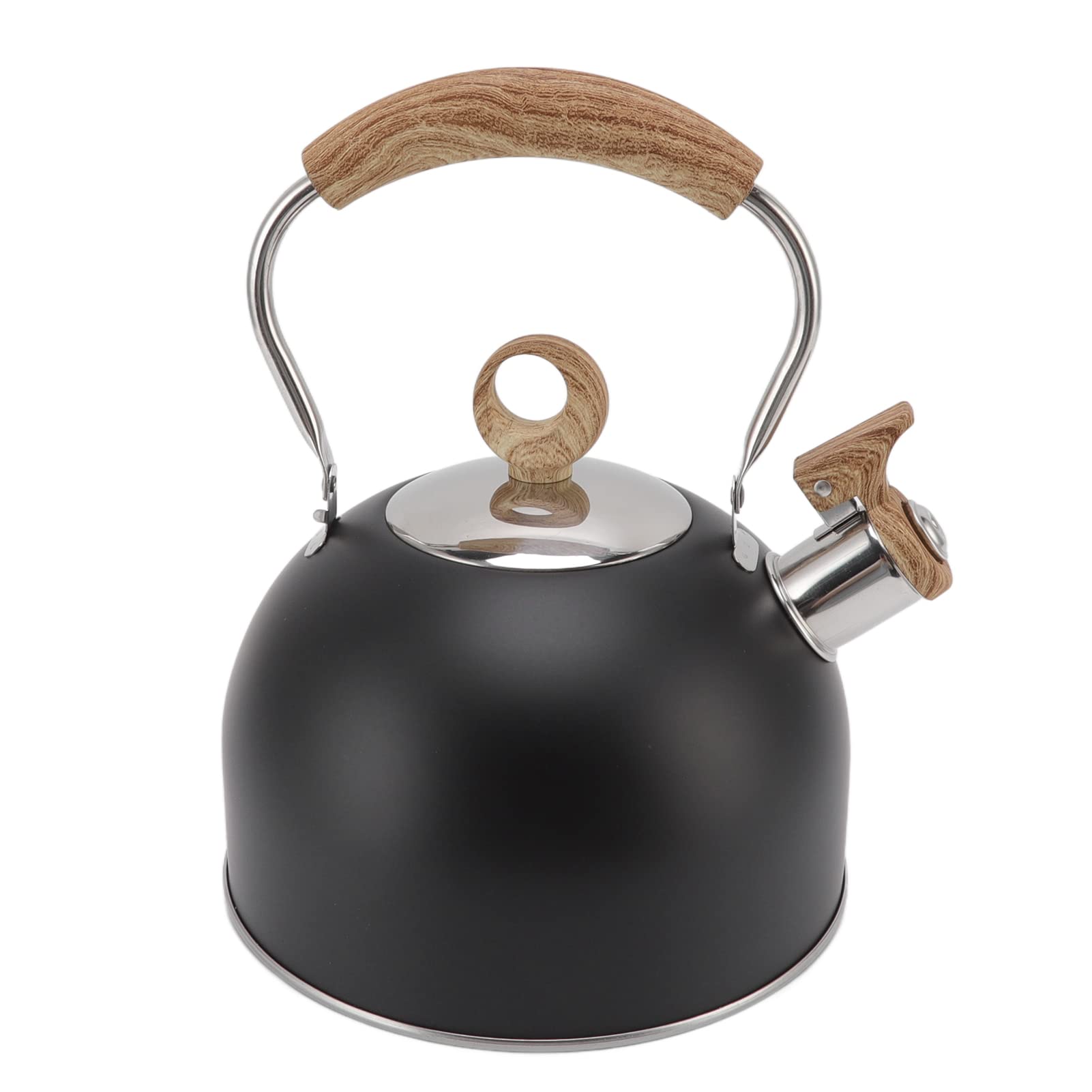 Bouilloire De Camping En Inox 1,2L – Manche Noir, Ultra Légère Pour L'extérieur