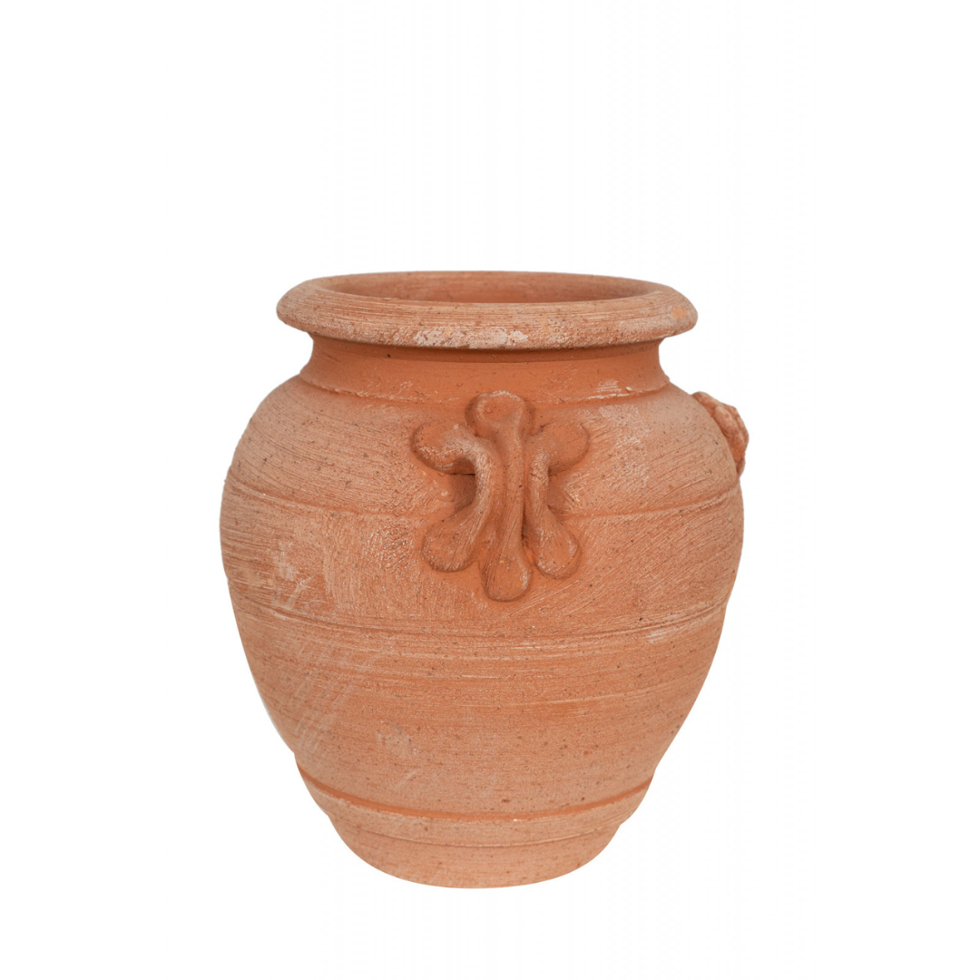 BISCOTTINI Set de 2 Jarres en Terre Cuite Toscane 16x20cm - Vases Décoratifs pour Jardin - Pots pour Petites Plantes d'Intérieur - 7