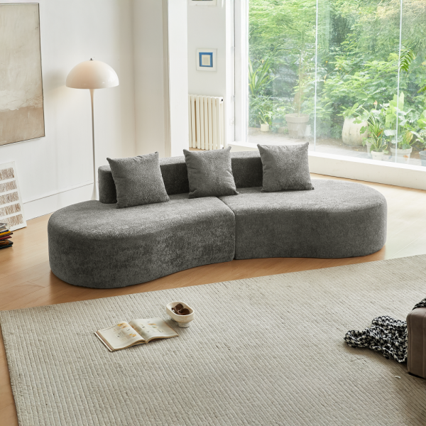 Canapé contemporain 3 places en tissu vert Madison - Signature