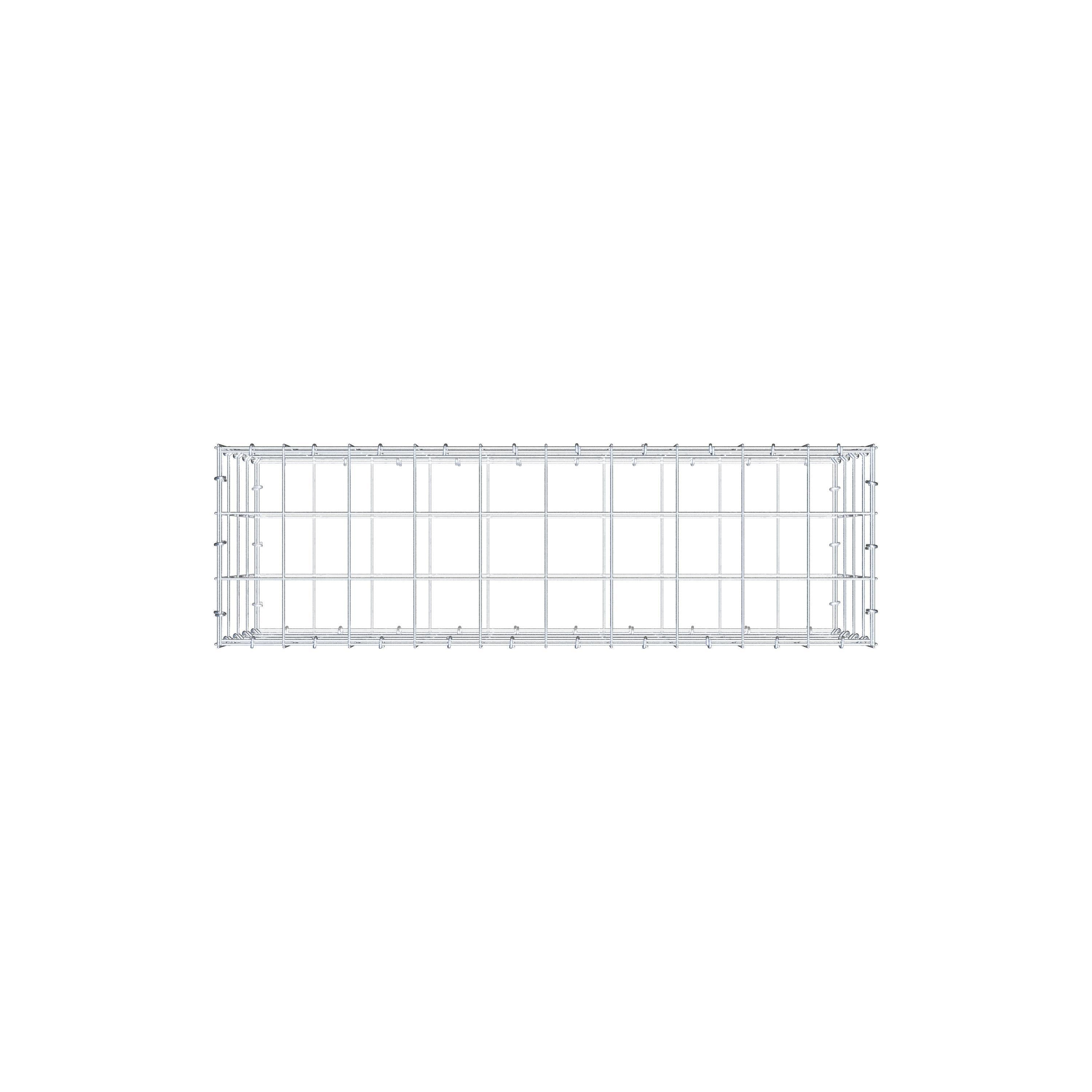 Gabiona - Gavión de acero galvanizado 100x40x30cm (LxAxP), malla 10 x 10cm, Anillo en C, jaula metálica para muro o jardín - 9