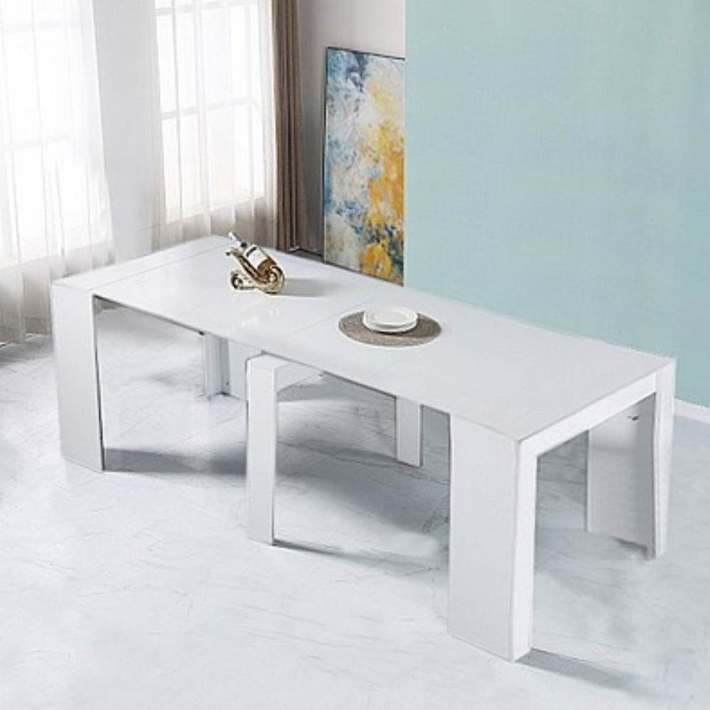 Consolle allungabile Ofelia 90x50x76h cm colore bianco lucido - 3