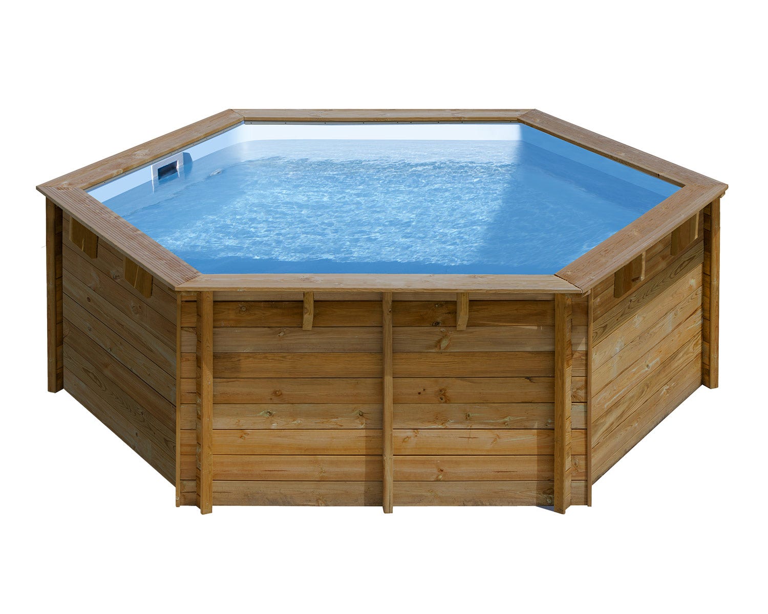 Piscine hors sol bois ronde Ø 4 x 1,17 m VANILLE | Leroy Merlin