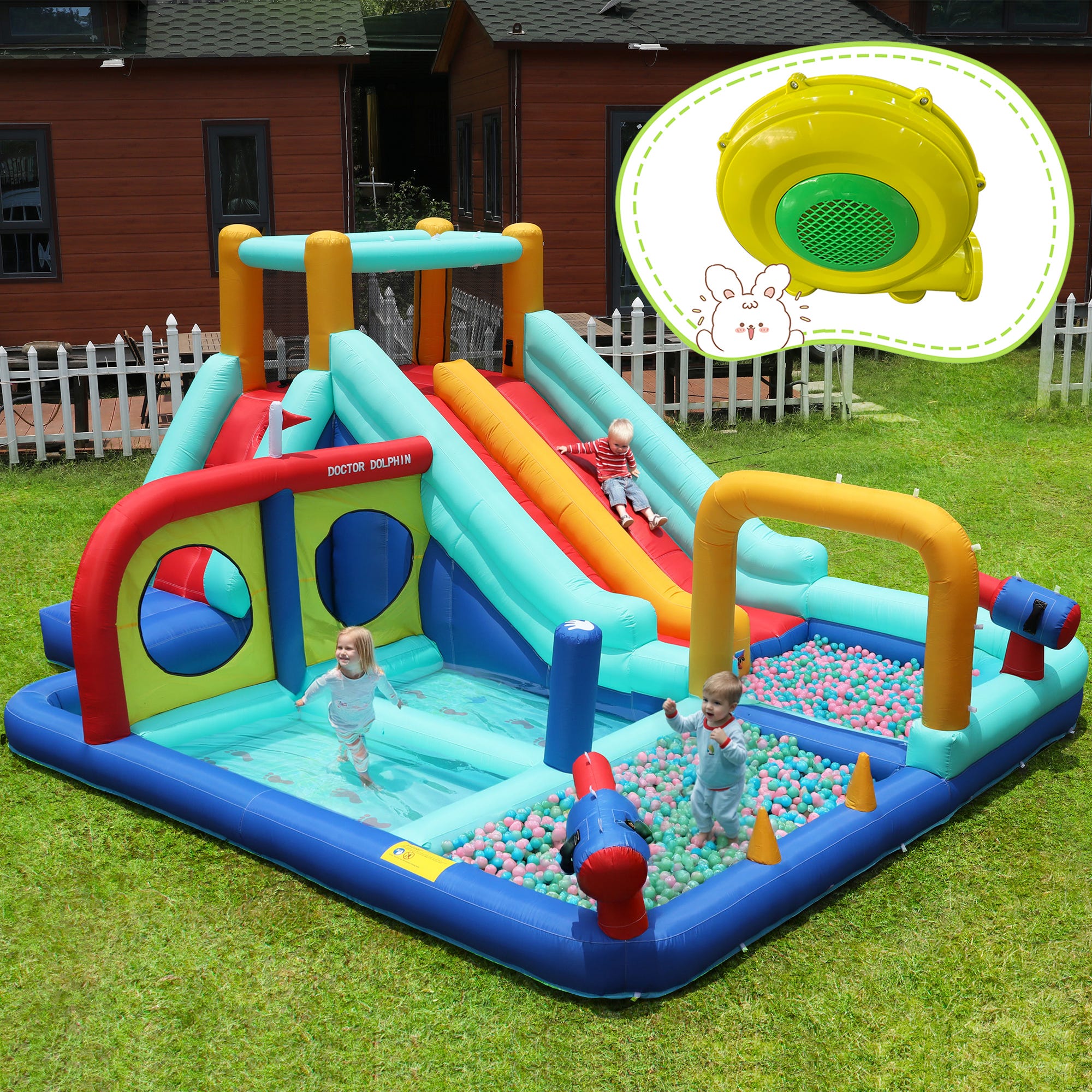 ELEMARA Parc aquatique gonflable 12 en 1 pour grands enfants, transat de 6 x 50 m ELEMARA Parc aquatique gonflable 12 en 1 pour grands enfants, transat de 6 x 50 m
