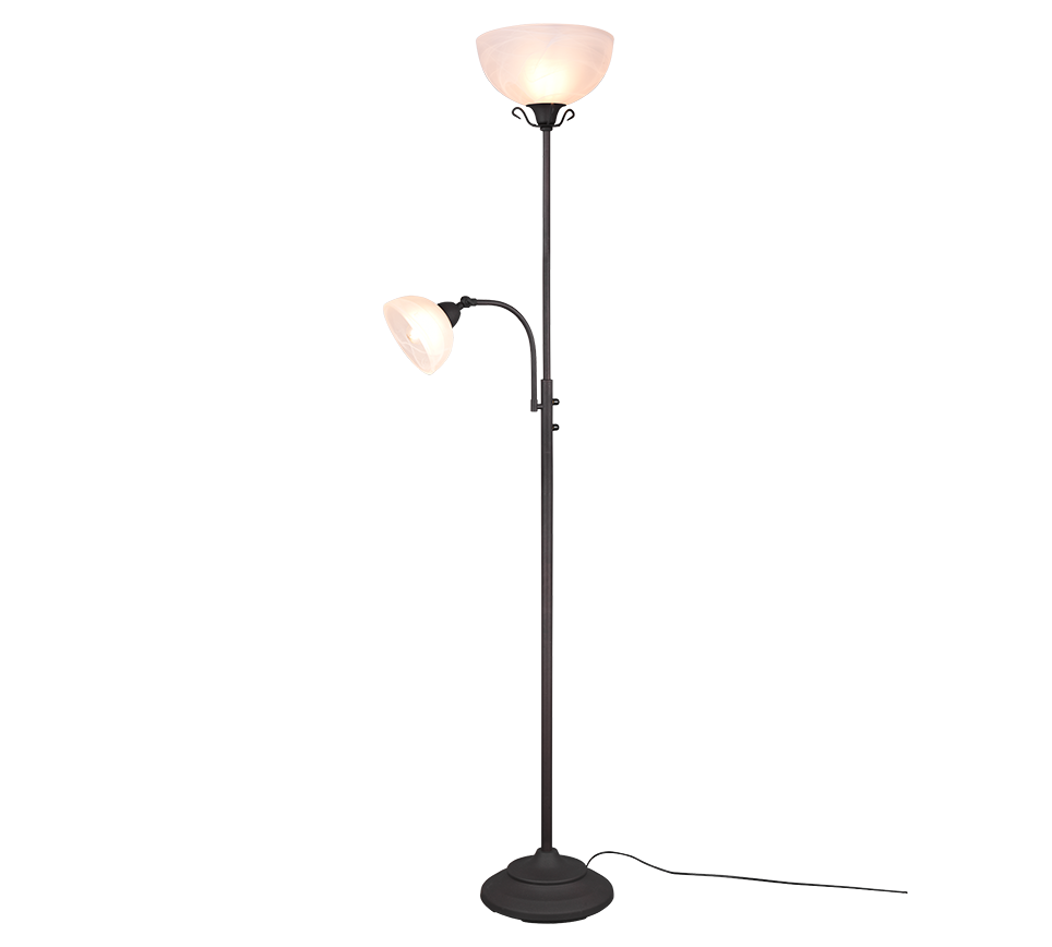 Lampa podłogowa stojąca Country rdzawa 2xE14 / E27x100W wym: 184 x 30 x 48,5 cm metal RL