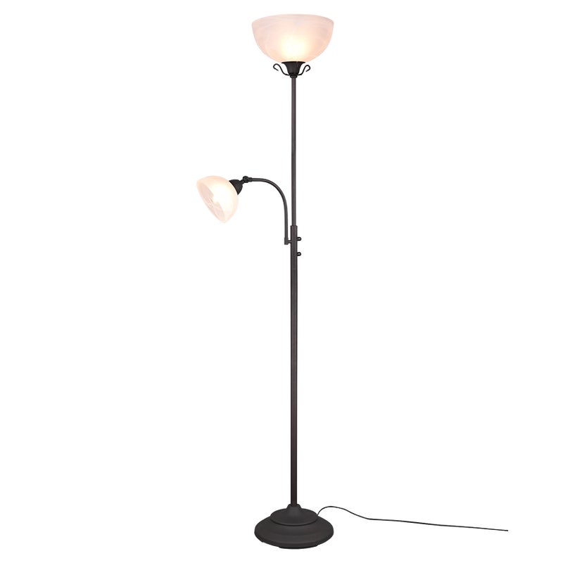 Lampa podłogowa stojąca Country rdzawa 2xE14 / E27x100W wym: 184 x 30 x 48,5 cm metal RL
