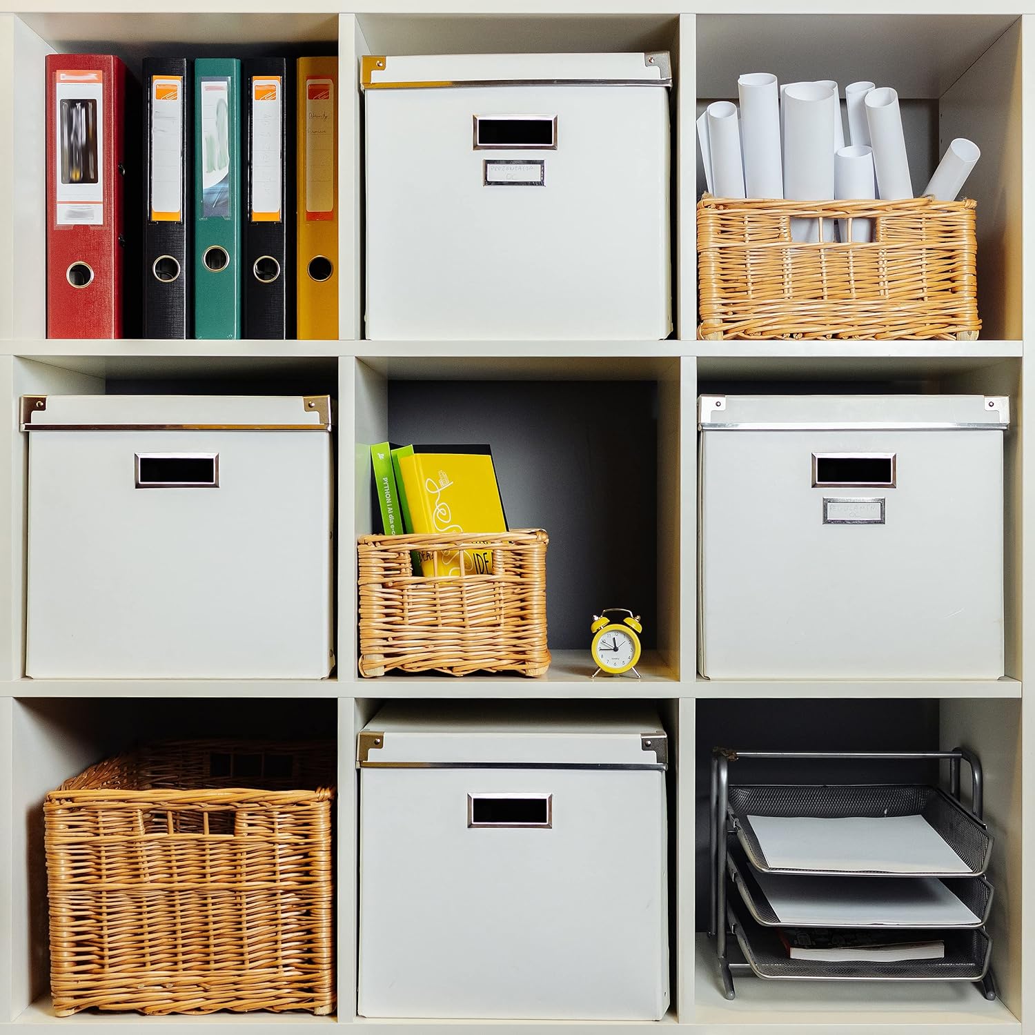 Creative Home Panier de Rangement en Osier | 30x20x16cm | Boite Rangement Osier | Panier Osier Rangement Salle de Bain | Corbeille | Paniere Maison - 6