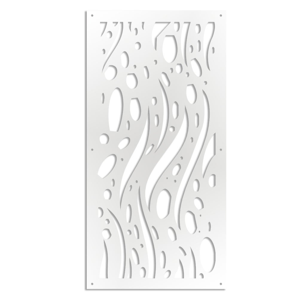 MISTRAL - Panel perforowany z PVC - Osłona przeciwsłoneczna - Rozmiar 98x198 cm - Grubość 1 cm - Kolor BIAŁY
