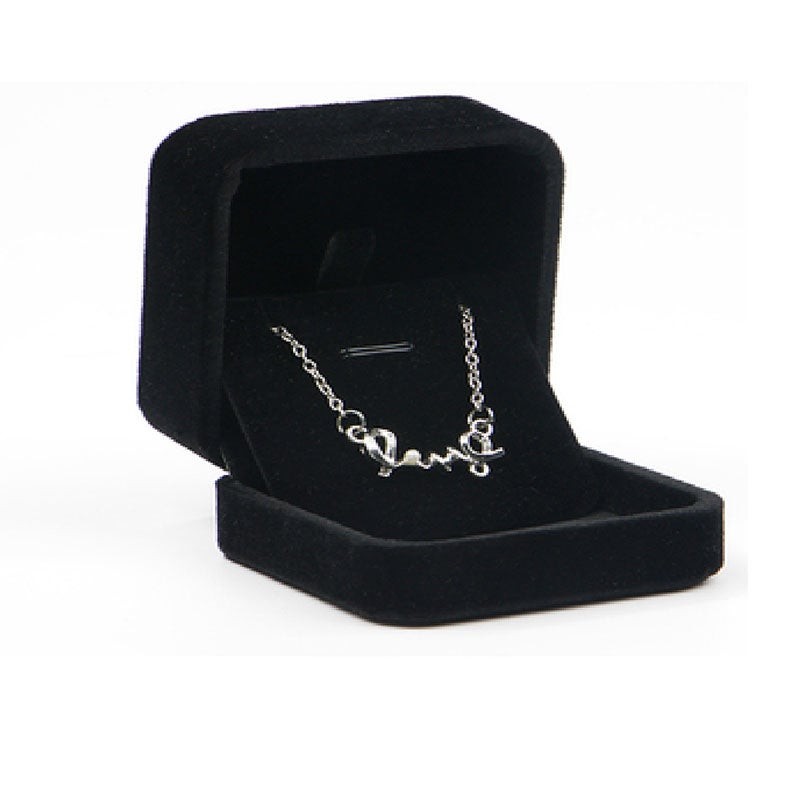 Confezione Regalo Per Gioielli – 2 Scatole Quadrate In Carta Kraft 8x7x1,7 Cm, Bianco E Nero, Morbido Interno, Per Anelli Collane Bracciali