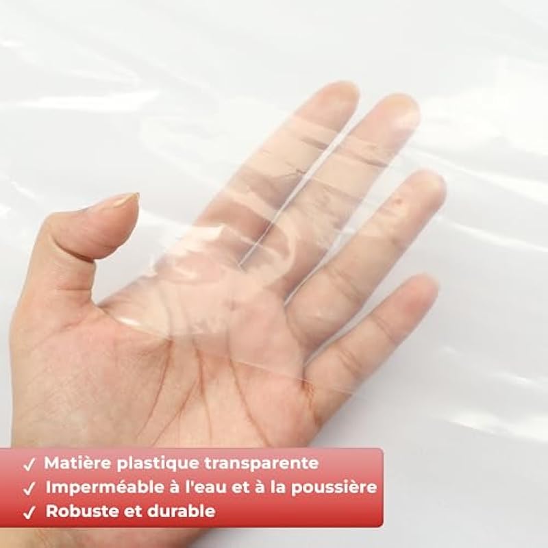 Housse Matelas 150x200*25cm –,PE Plastique Réutilisable | Idéale Déménagement ou Stockage. - 3