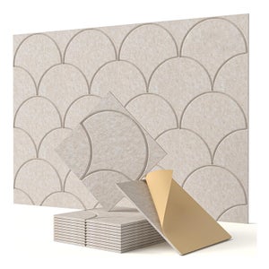 12 Pannelli Fonoassorbenti Autoadesivi 40x30 Cm - Per Pareti, Studio Di Registrazione Casa, Ufficio | Riduzione Rumore Ed Eco