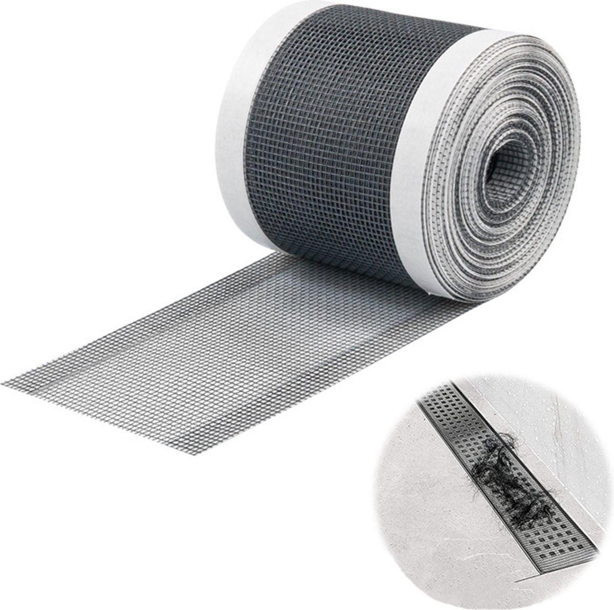 2 Filtri Per Capelli Doccia Con Spatola | Rete Autoadesiva 10 Cm X 10 M | Antiodore Per Scarichi Bagno E Cucina