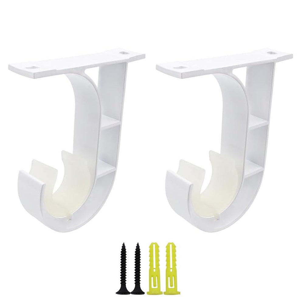 Supporti per bastoni per tende da parete, 2 supporti per tende, ganci per asta, ganci per bastone, robusti supporti per aste, aste per tende