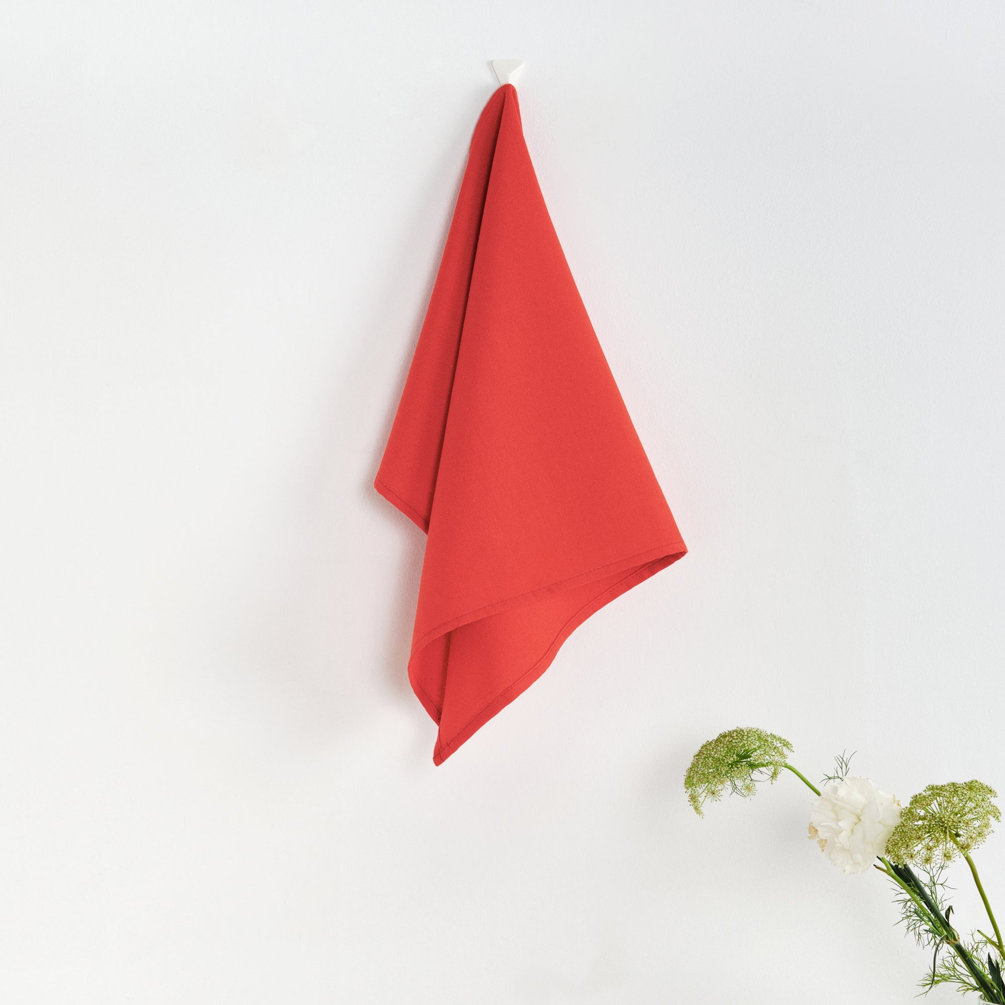 Set De 3 Paños De Cocina Kracht – Semilino De Fresa – 50x70 Cm – Algodón Y Lino – Verde, Rojo Y Blanco