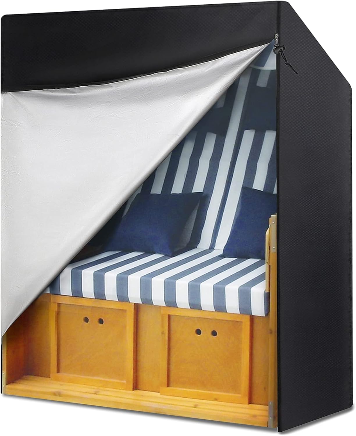 Pokrowiec na huśtawkę ogrodową trzyosobową, tkanina Oxford 210D, z torbą do przechowywania, wodoodporny i odporny na promieniowanie UV,